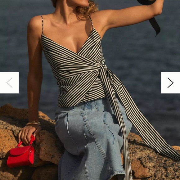 Anthropologie Tops - Anthropologie Maeve Wrap V-Neck Tank Top Large NWT Boho Chic Summer